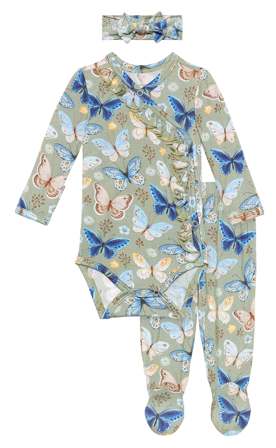 Posh Peanut Lucy Ruffled Kimono Set