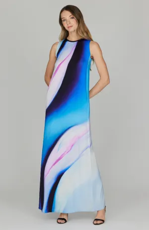 PREORDER Flower Twist Sleeveless Trapeze Gown w/ Bias