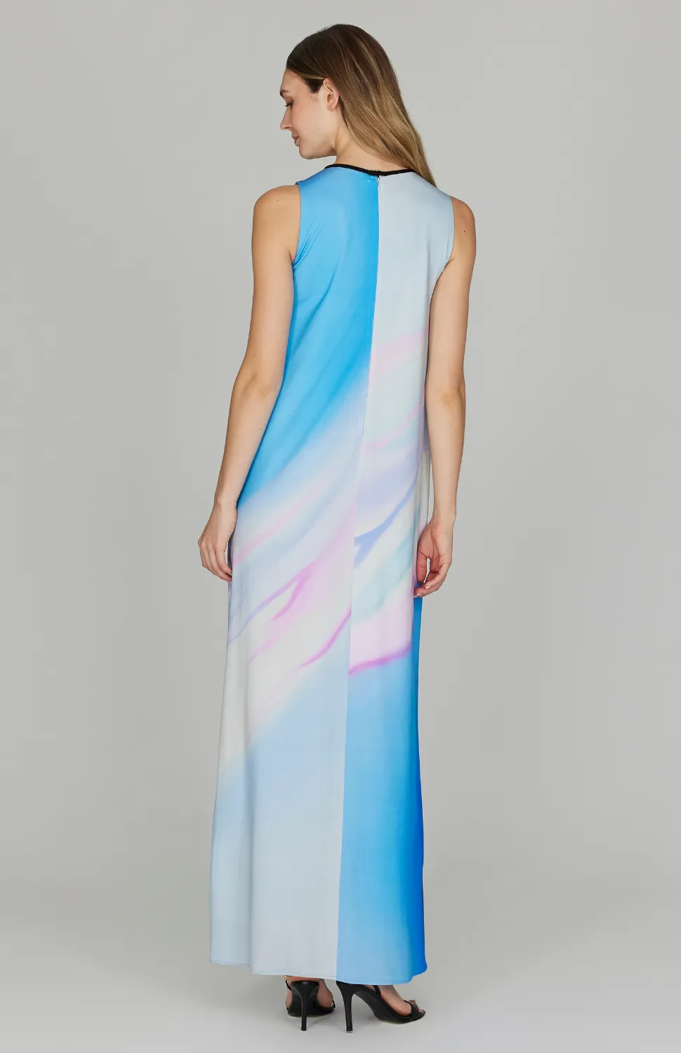 PREORDER Flower Twist Sleeveless Trapeze Gown w/ Bias
