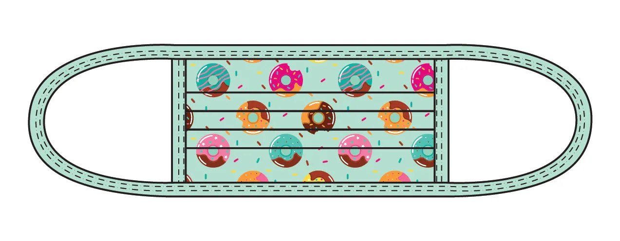 PRINTED DONUT - KIDS - ACCORDION PROTECTIVE MASK