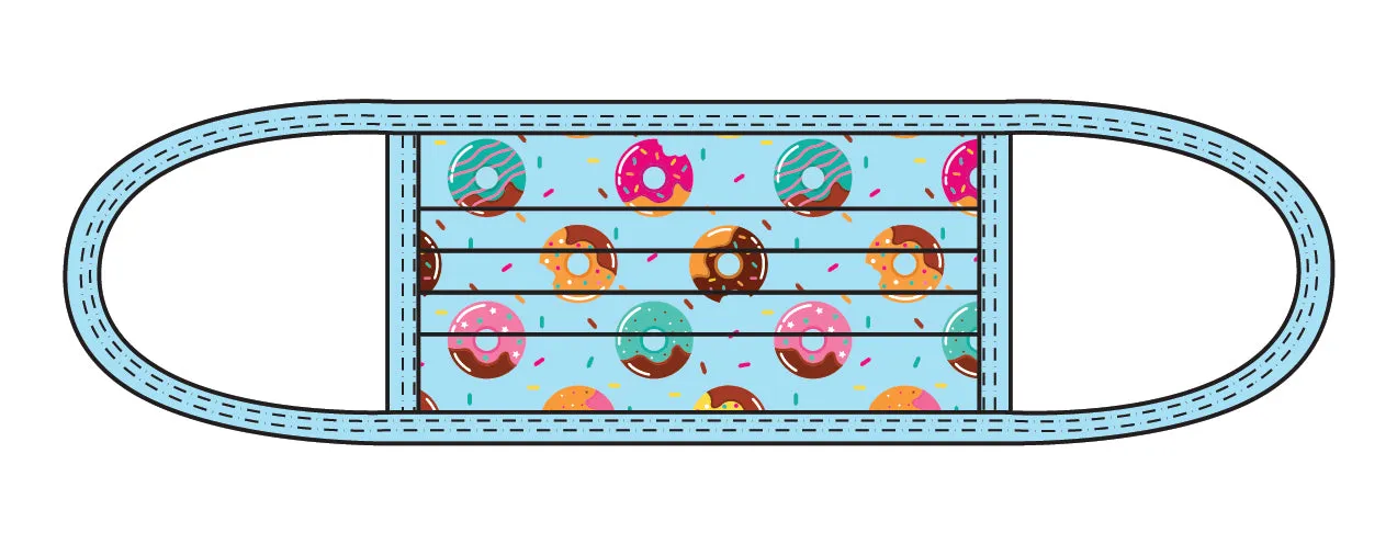 PRINTED DONUT - KIDS - ACCORDION PROTECTIVE MASK