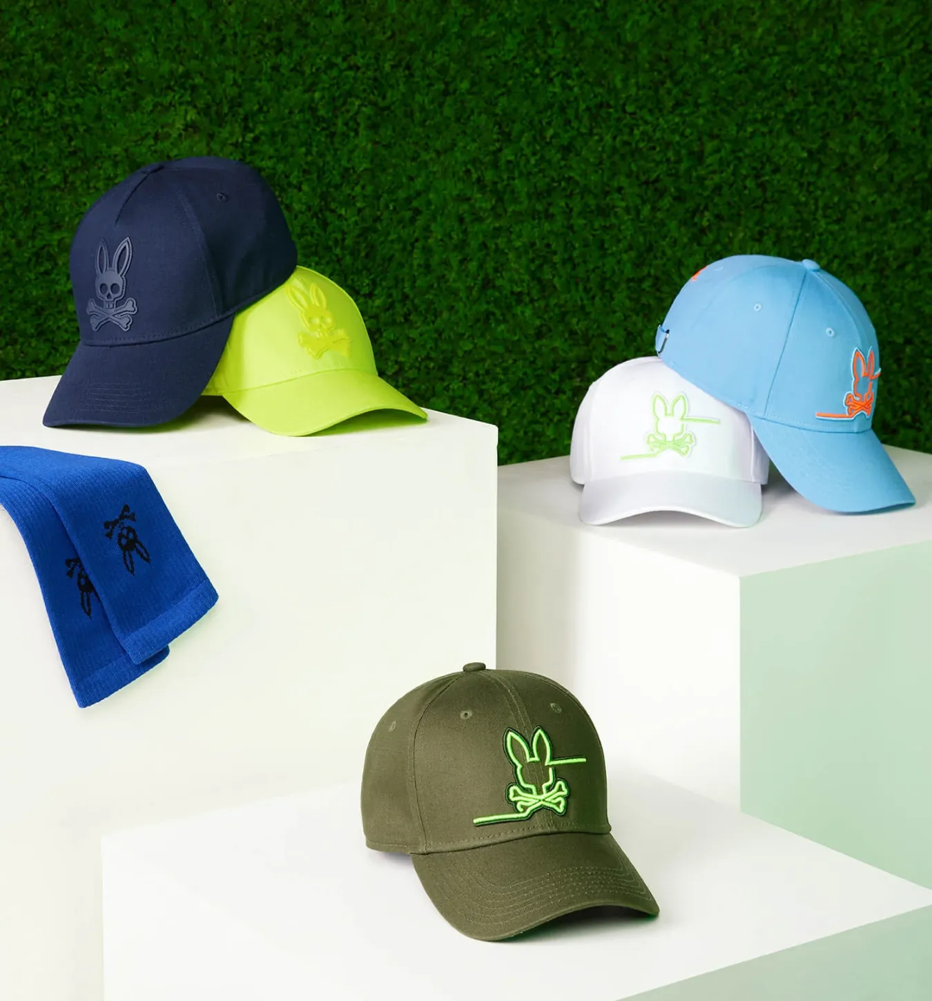 Psycho Bunny Posen Matte Graphic Baseball Cap - Navy