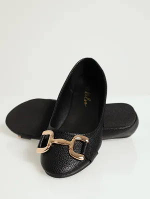 Pump With Metal Trim - Black