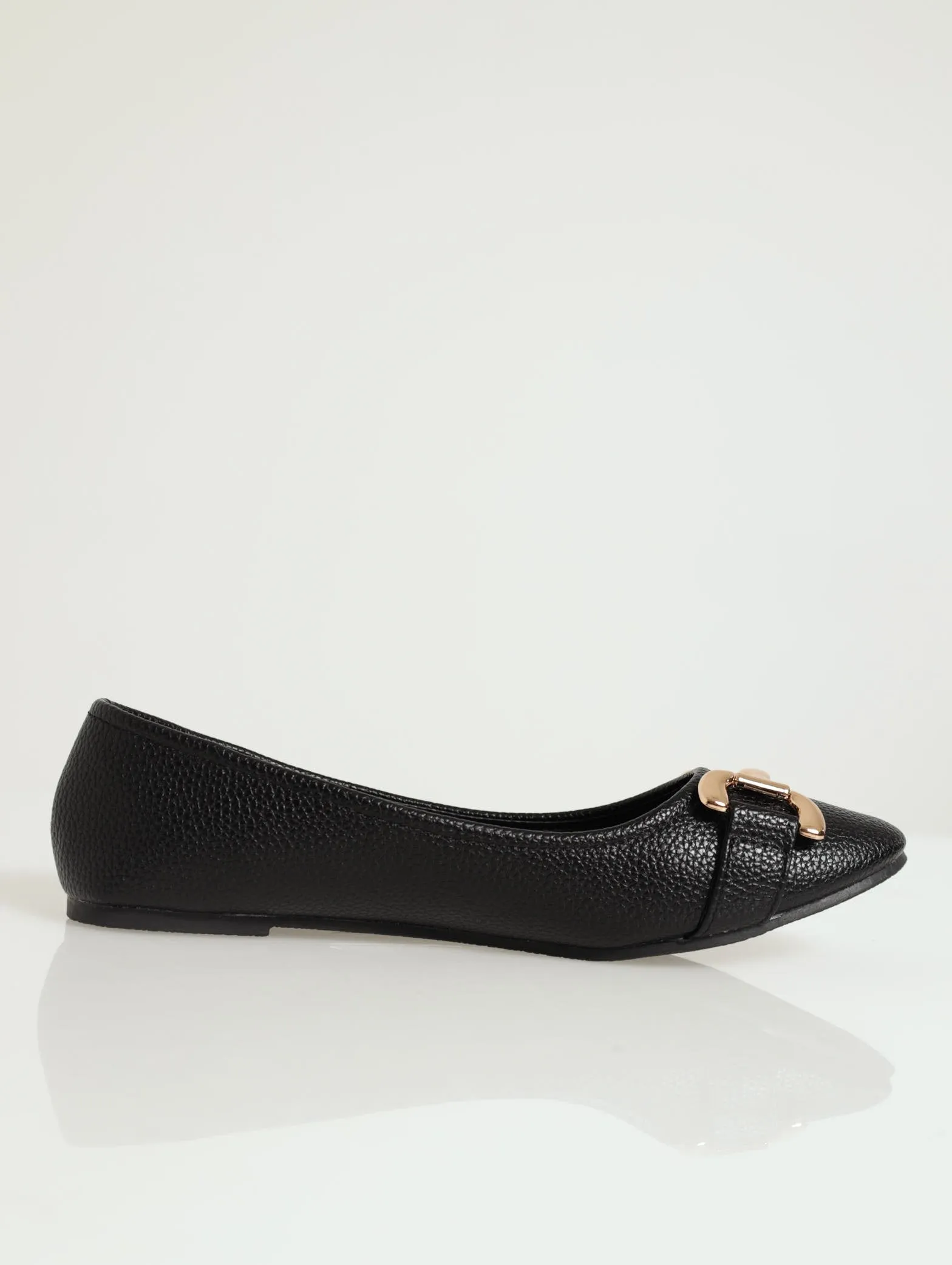 Pump With Metal Trim - Black