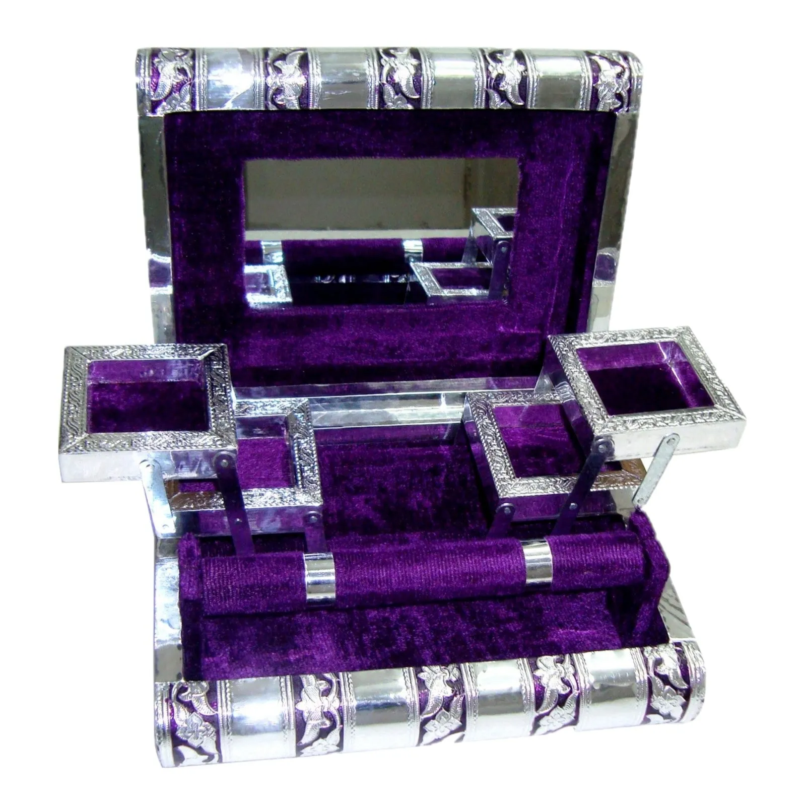 Purple and Silver Jewellery Box