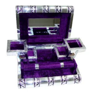 Purple and Silver Jewellery Box