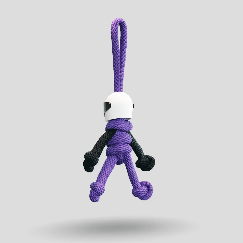 Purple Biker Buddy Paracord Keychain
