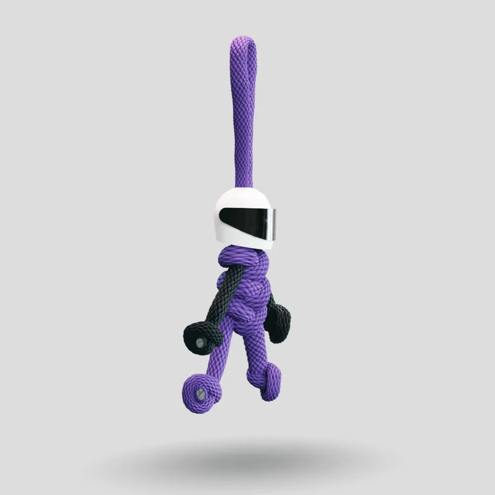 Purple Biker Buddy Paracord Keychain