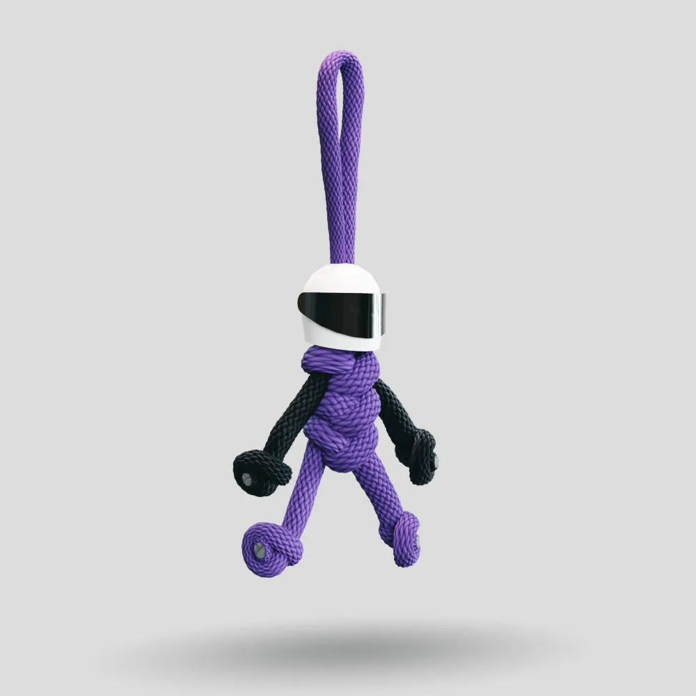 Purple Biker Buddy Paracord Keychain
