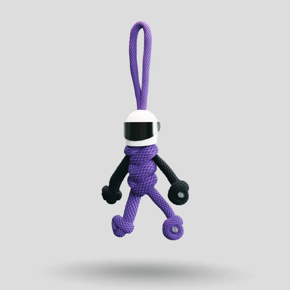 Purple Biker Buddy Paracord Keychain