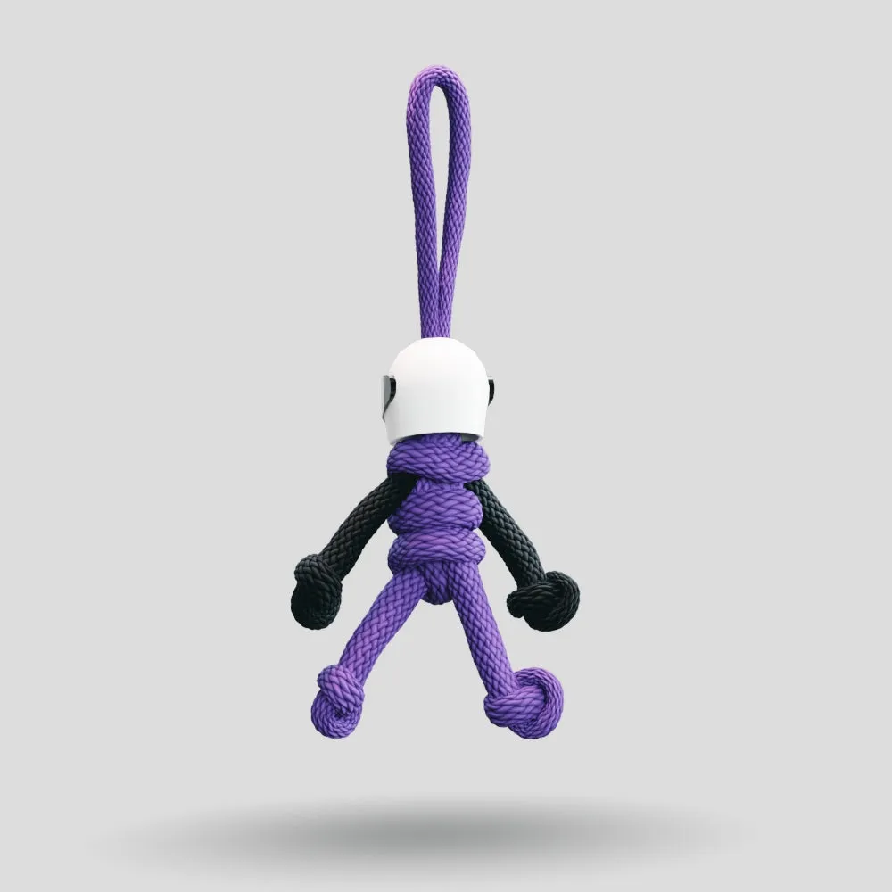 Purple Biker Buddy Paracord Keychain