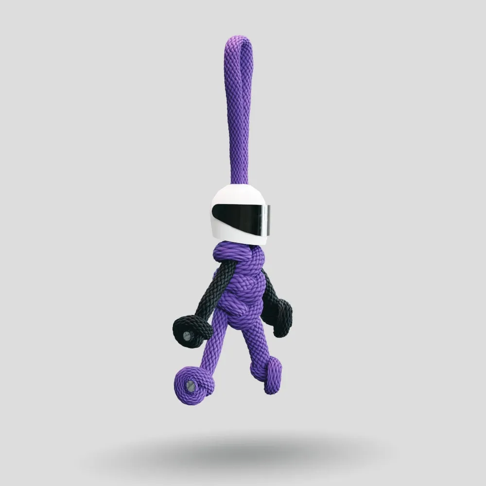Purple Biker Buddy Paracord Keychain