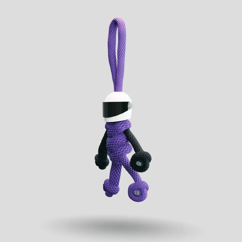 Purple Biker Buddy Paracord Keychain