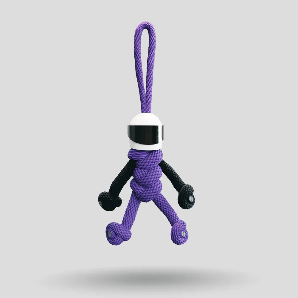Purple Biker Buddy Paracord Keychain