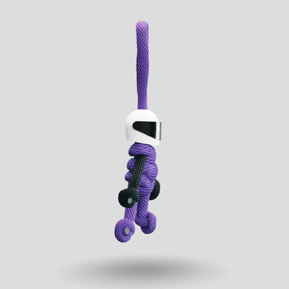 Purple Biker Buddy Paracord Keychain