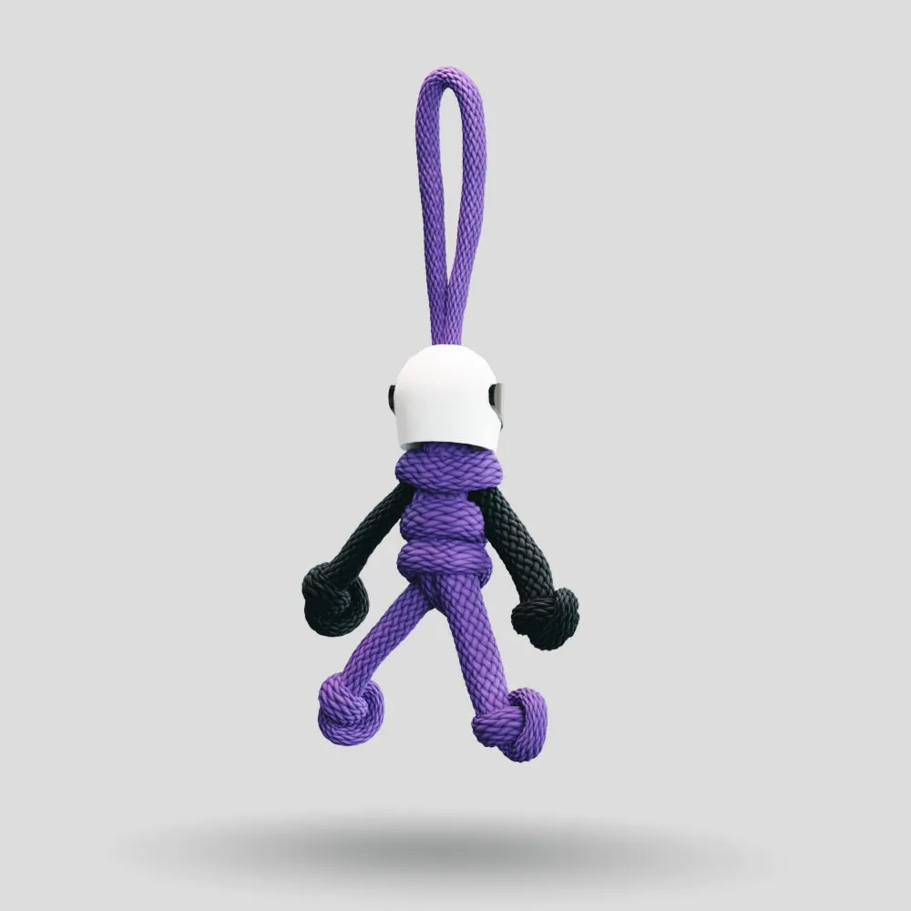 Purple Biker Buddy Paracord Keychain