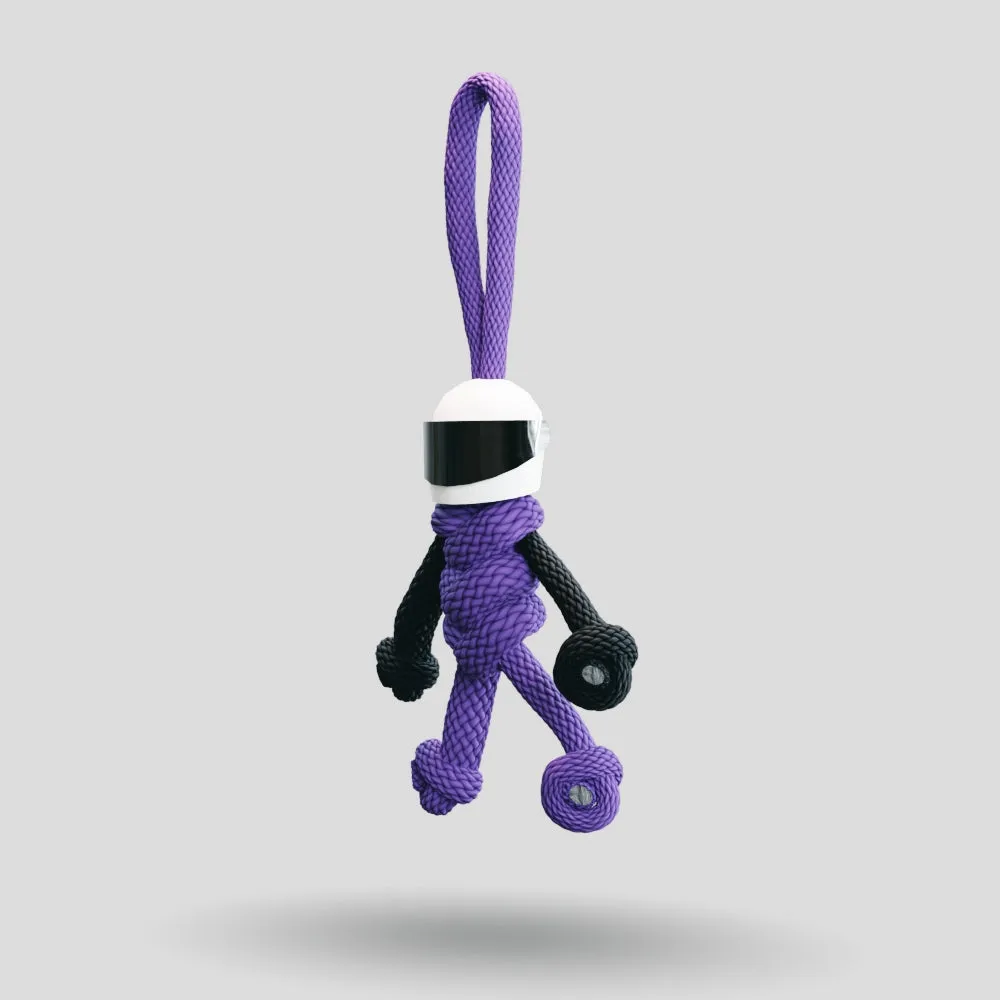 Purple Biker Buddy Paracord Keychain