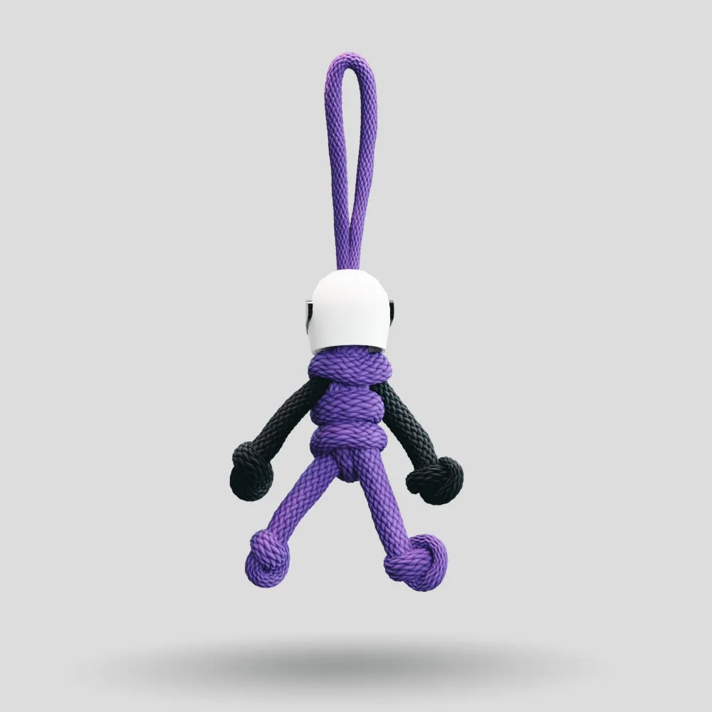Purple Biker Buddy Paracord Keychain