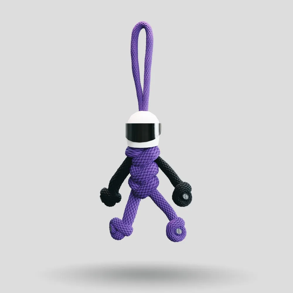 Purple Biker Buddy Paracord Keychain