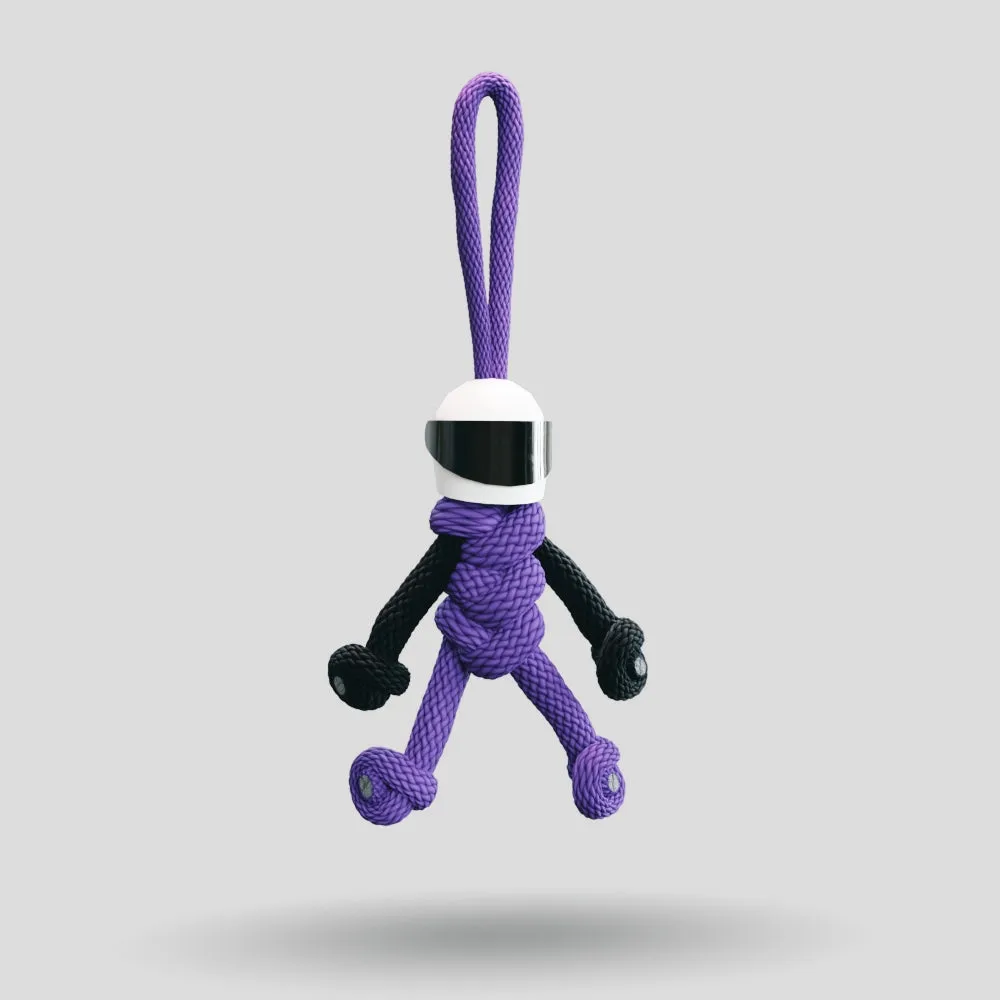 Purple Biker Buddy Paracord Keychain