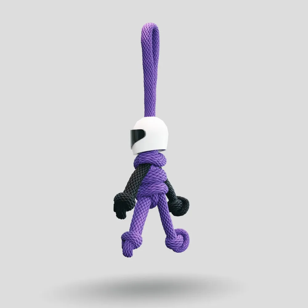 Purple Biker Buddy Paracord Keychain