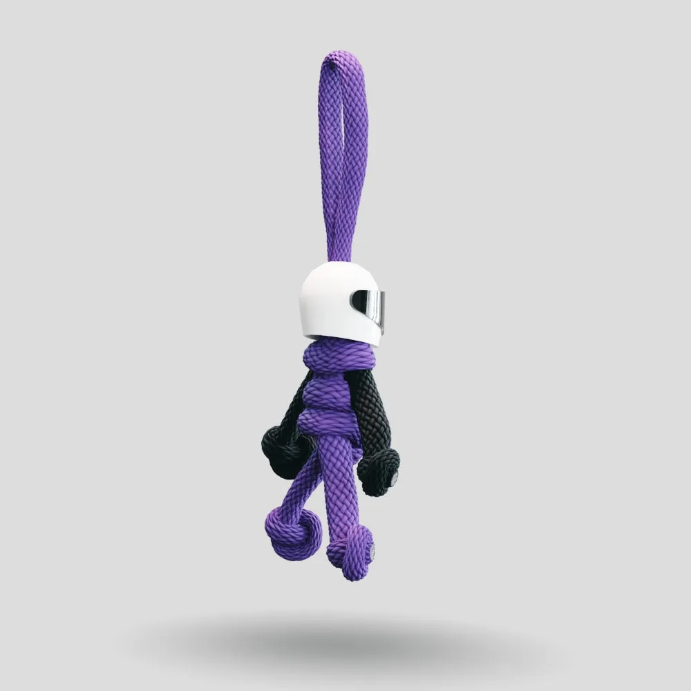 Purple Biker Buddy Paracord Keychain