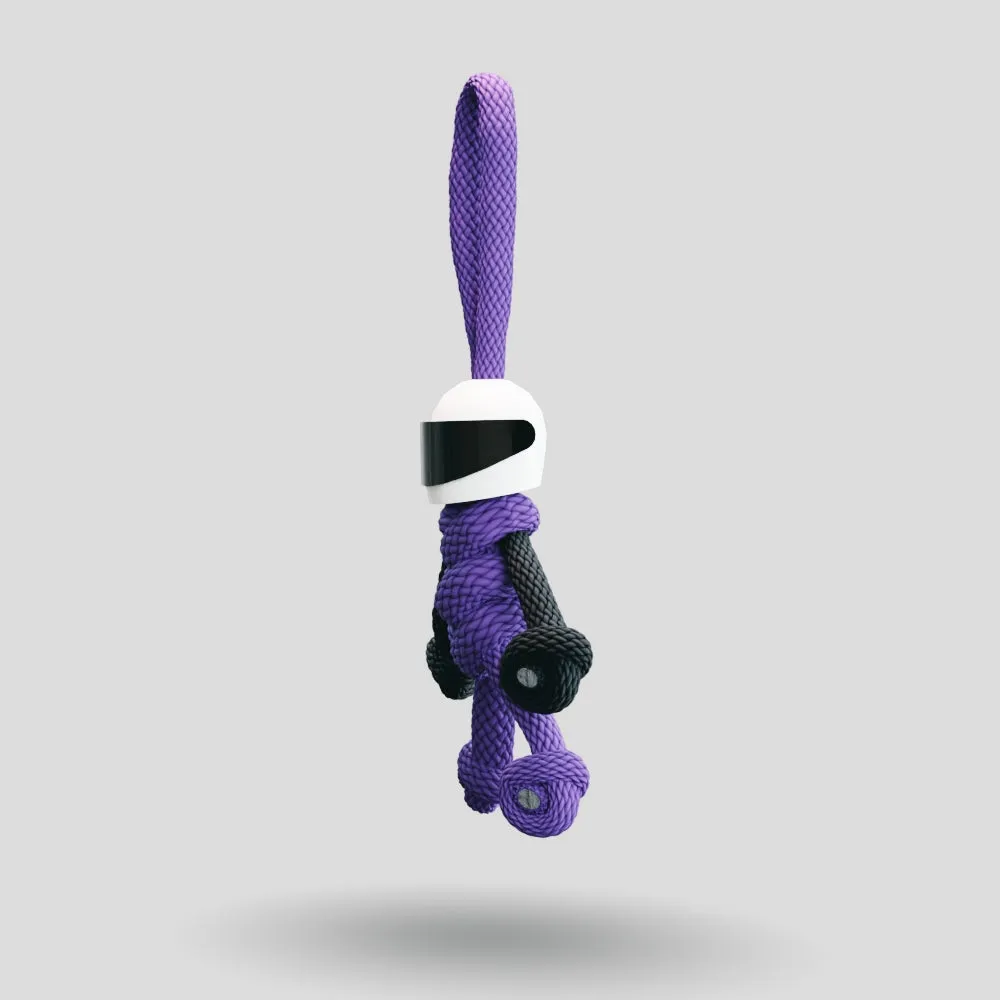 Purple Biker Buddy Paracord Keychain