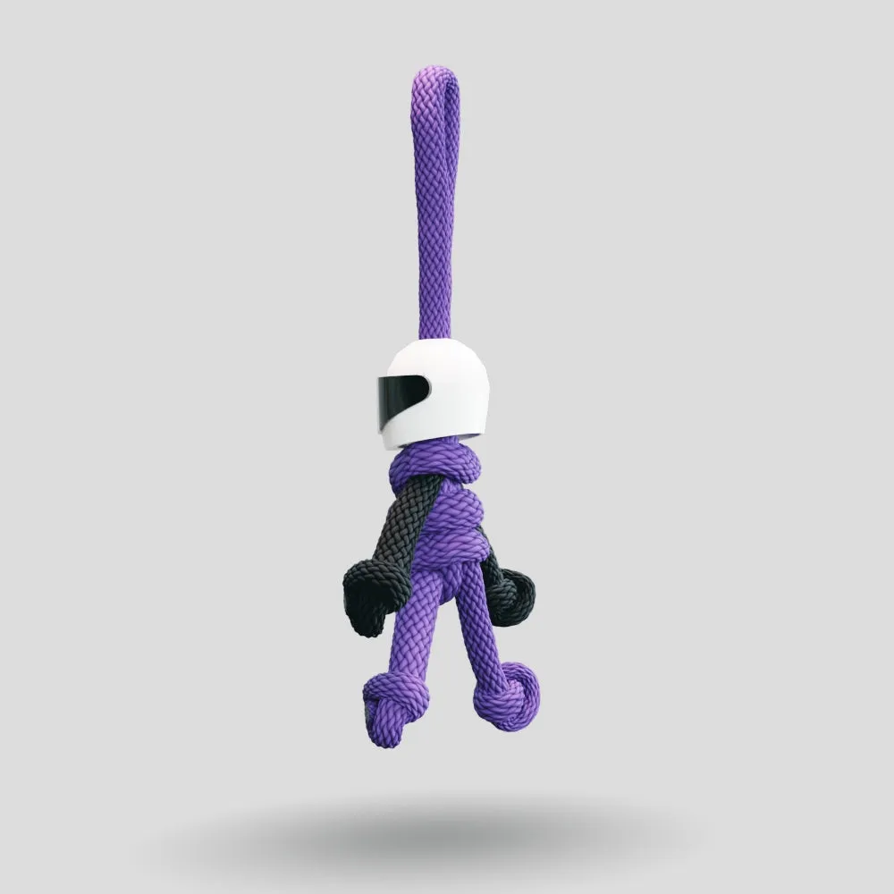 Purple Biker Buddy Paracord Keychain