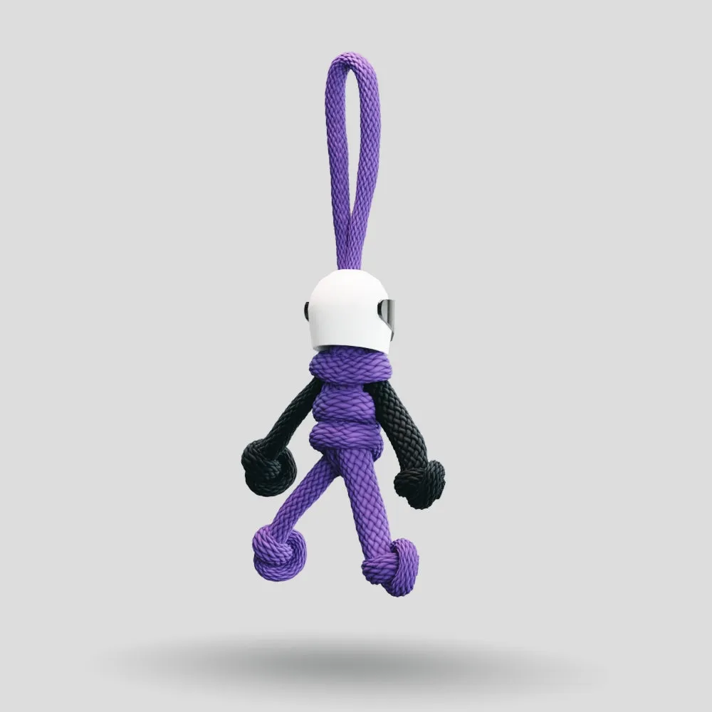 Purple Biker Buddy Paracord Keychain