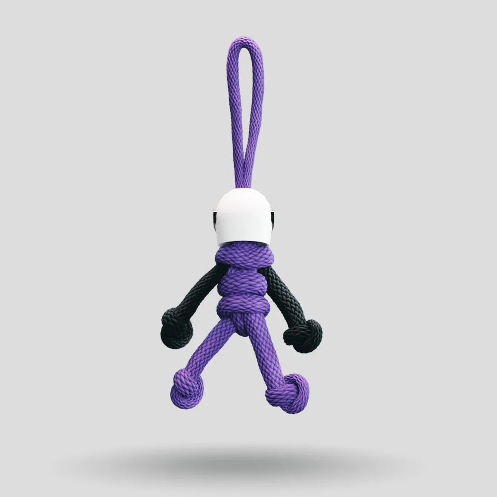 Purple Biker Buddy Paracord Keychain