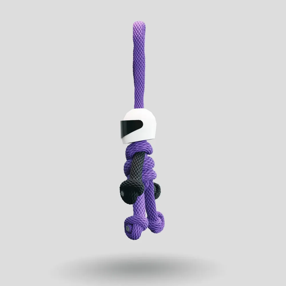 Purple Biker Buddy Paracord Keychain