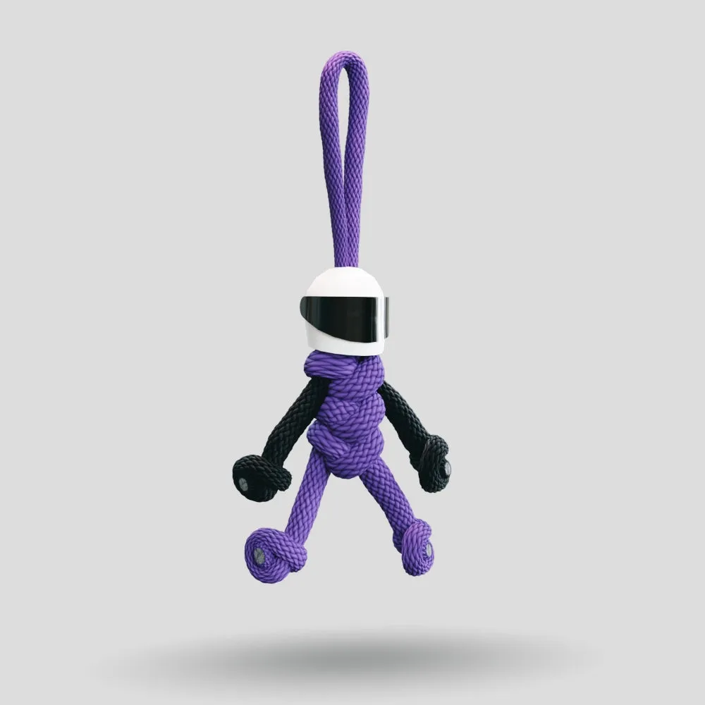 Purple Biker Buddy Paracord Keychain