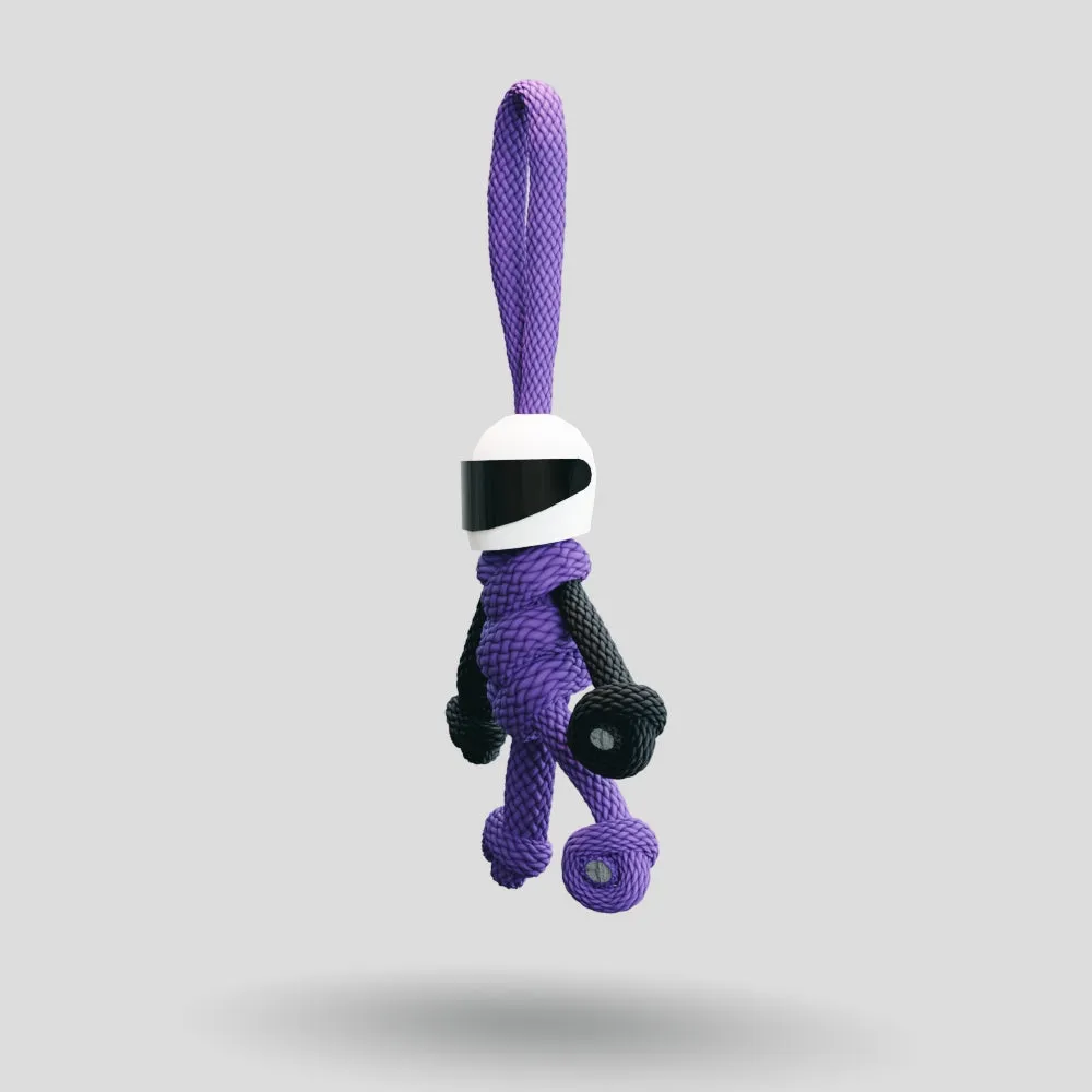 Purple Biker Buddy Paracord Keychain