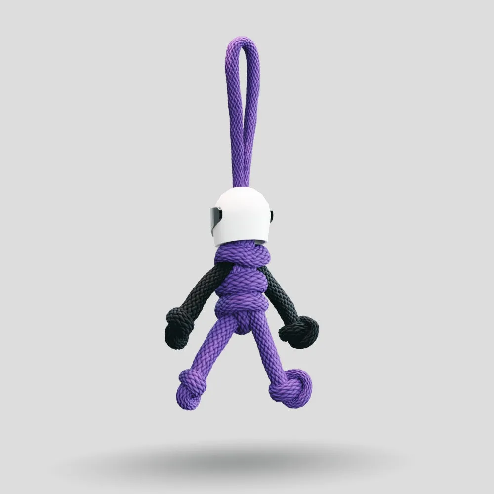 Purple Biker Buddy Paracord Keychain