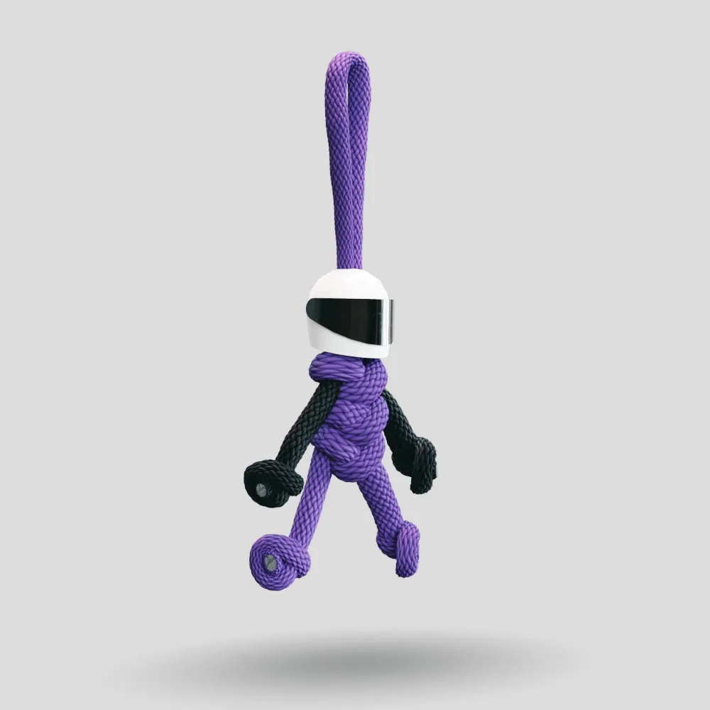 Purple Biker Buddy Paracord Keychain
