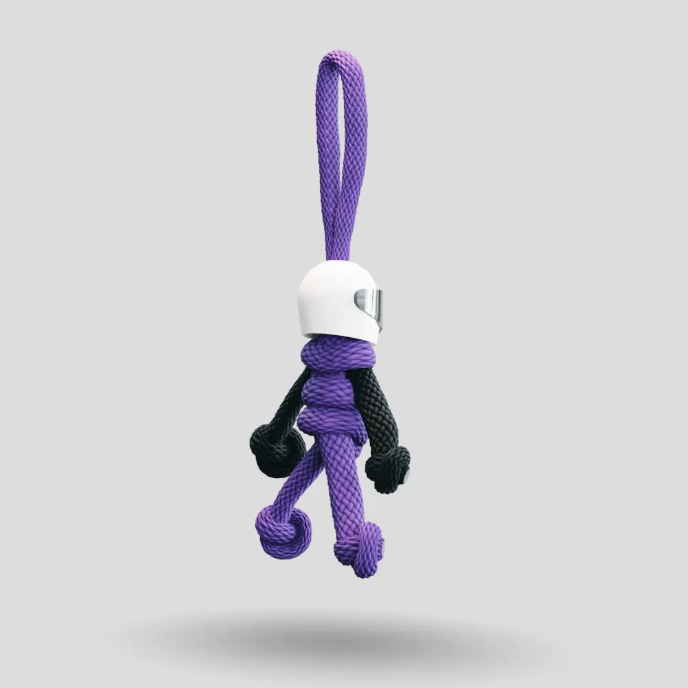 Purple Biker Buddy Paracord Keychain
