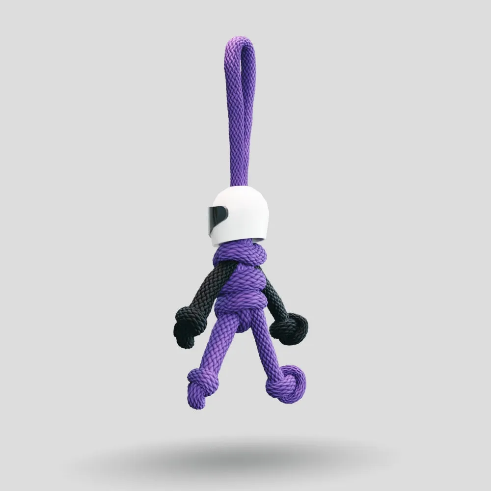Purple Biker Buddy Paracord Keychain