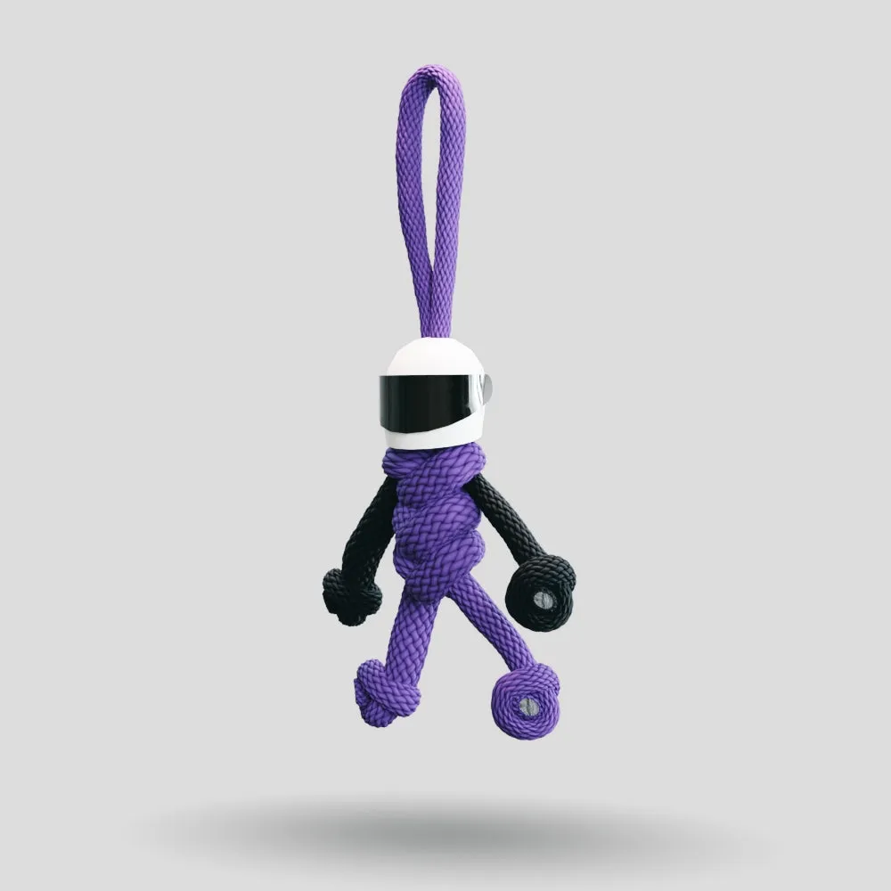 Purple Biker Buddy Paracord Keychain