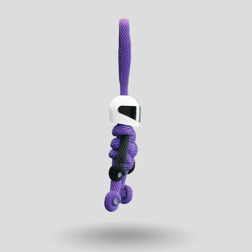 Purple Biker Buddy Paracord Keychain