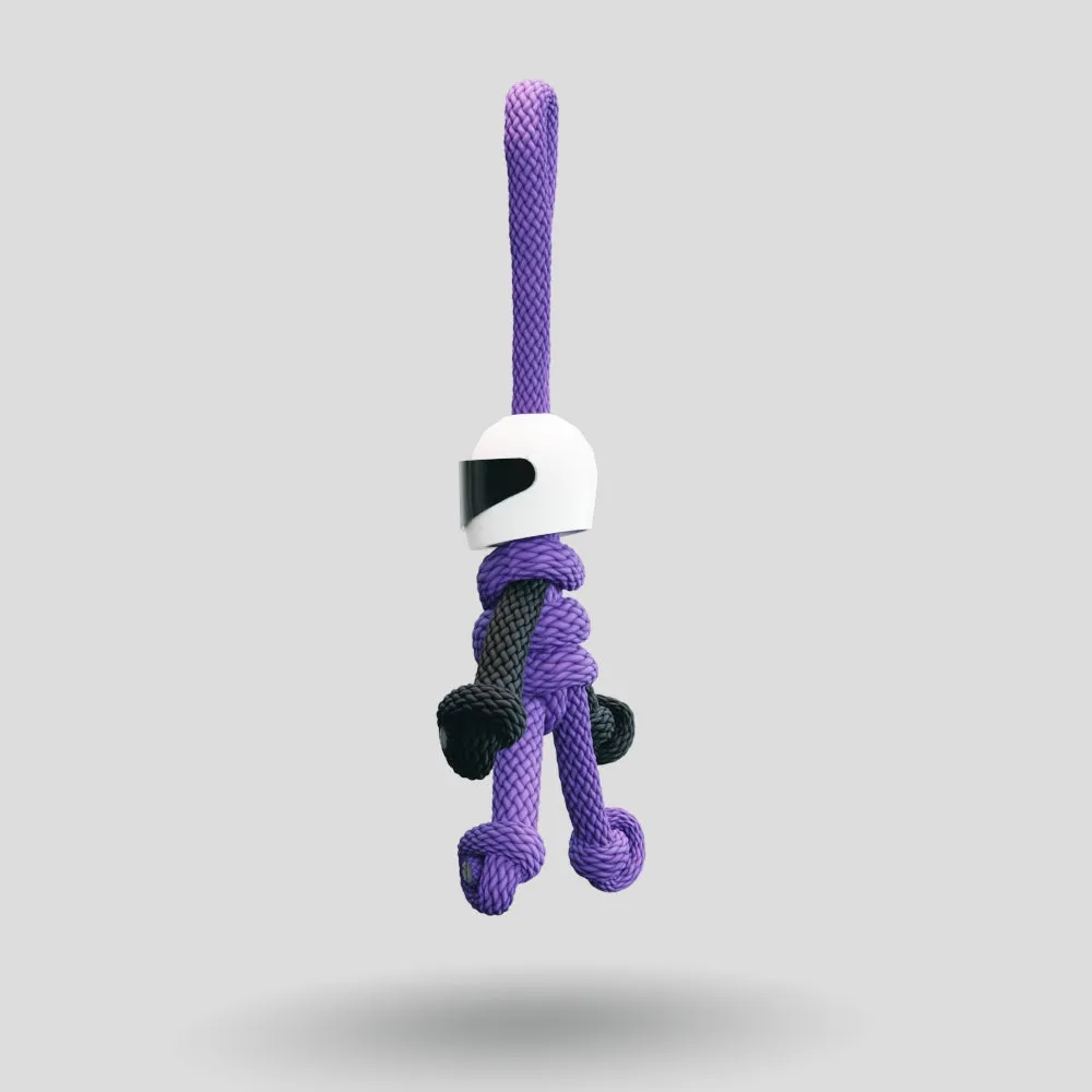 Purple Biker Buddy Paracord Keychain