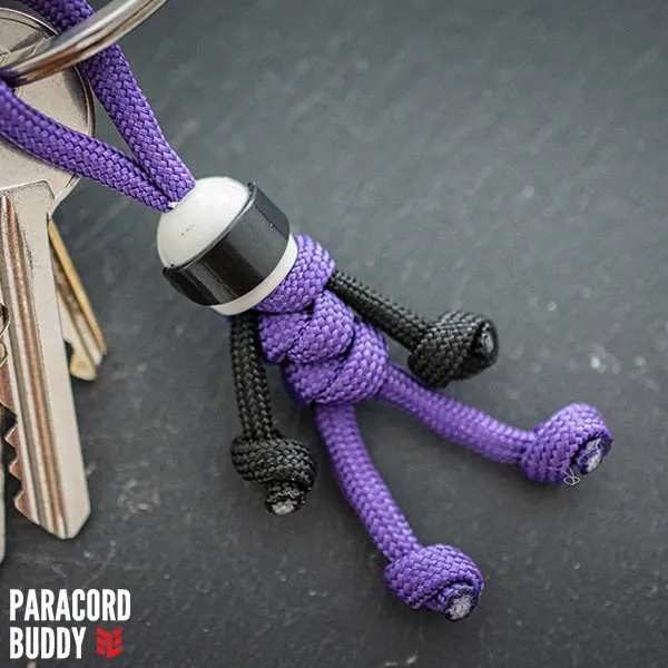 Purple Biker Buddy Paracord Keychain