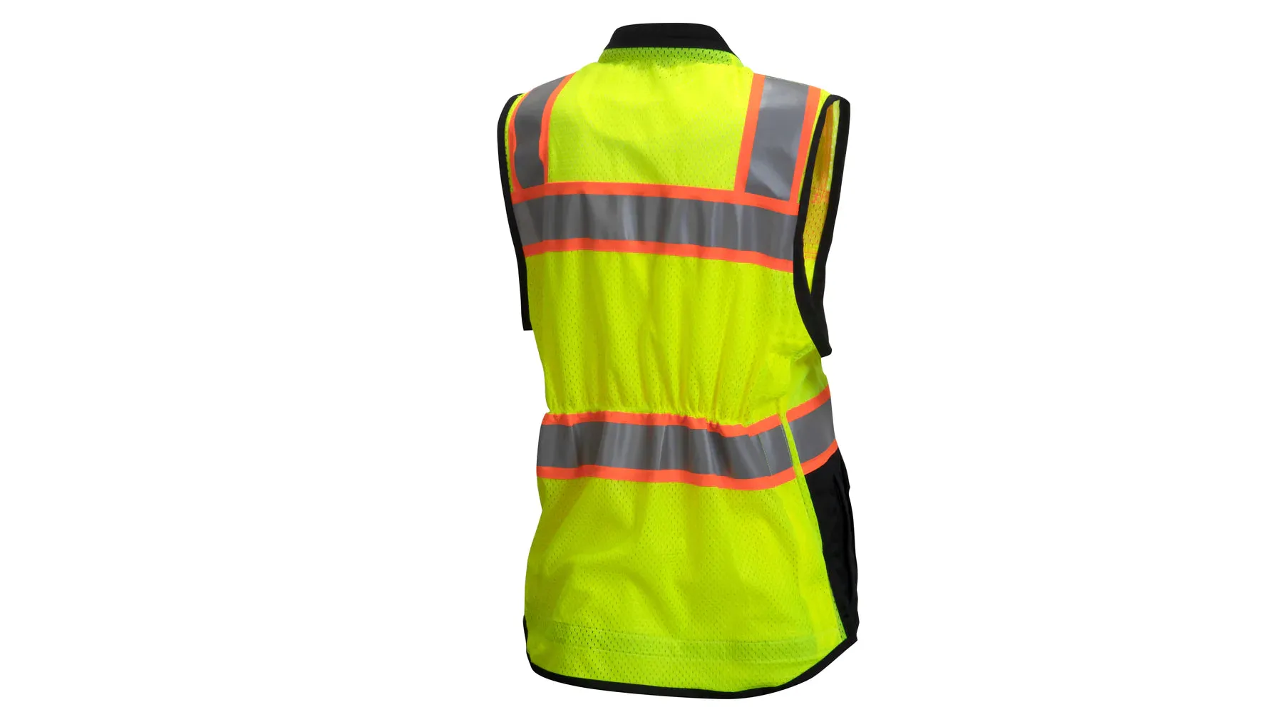 Pyramex RVZF6110, Womens Black Bottom Surveyor Vest, Class 2