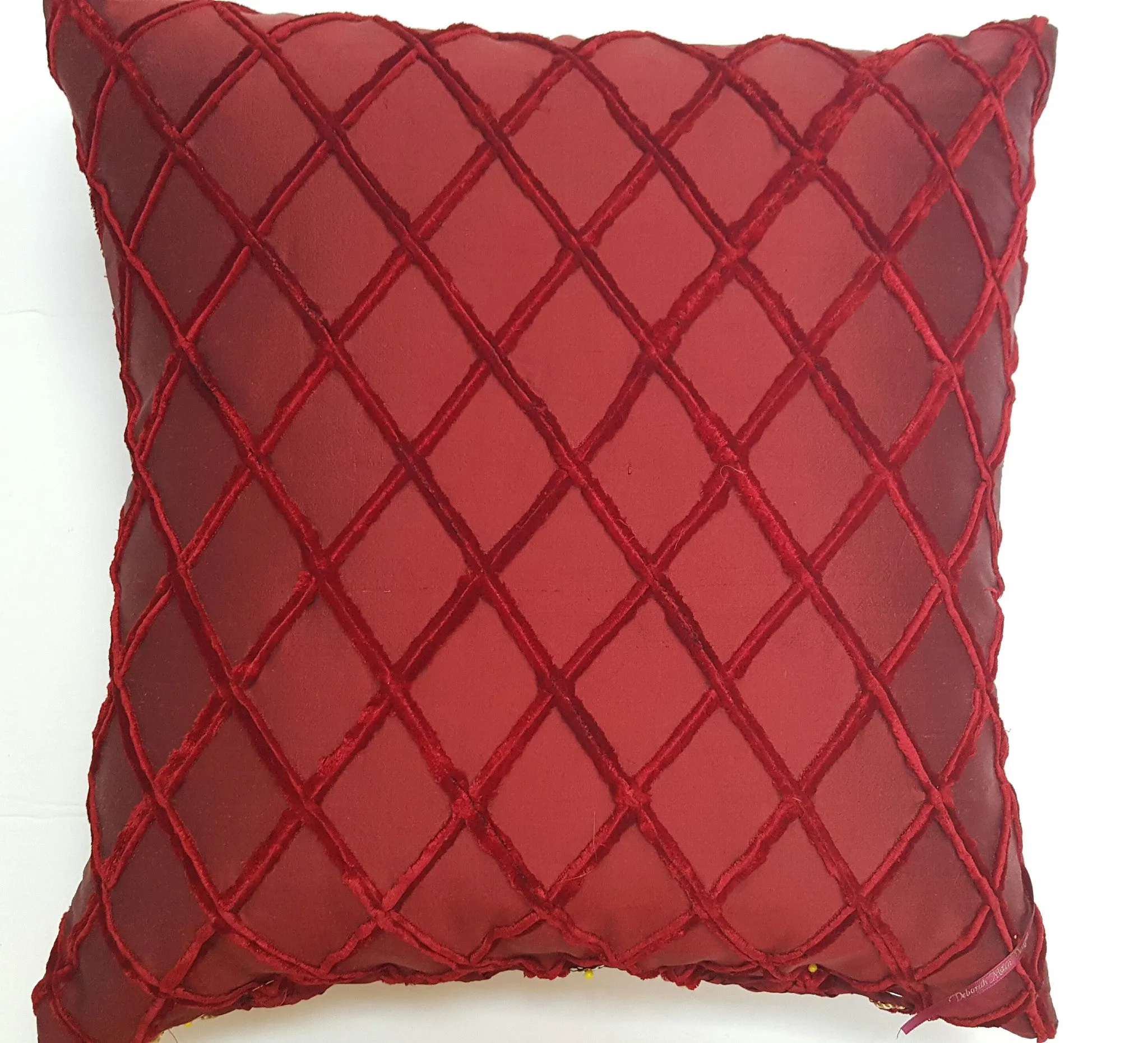 "The Scarlett" Mixed Media Art Pillow