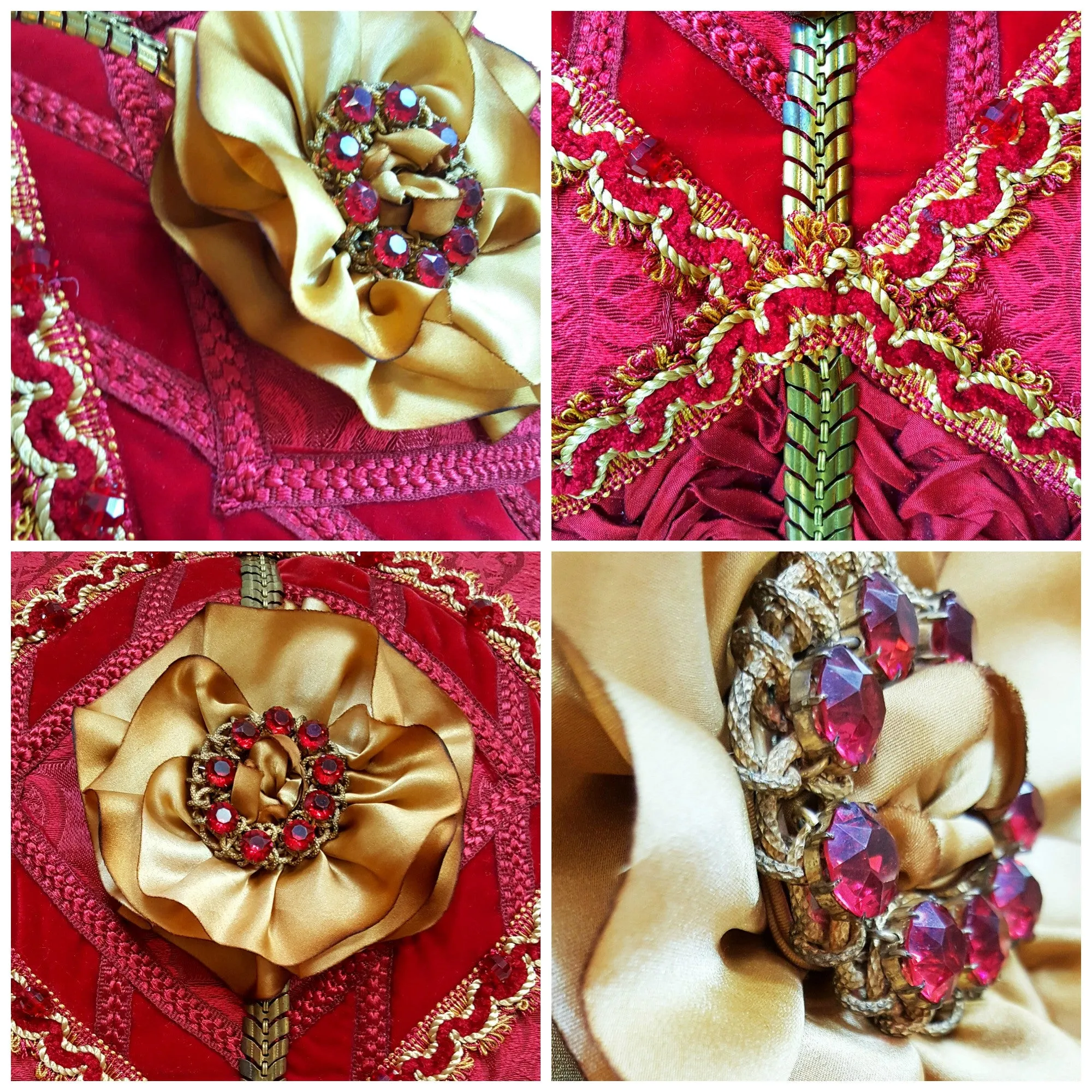 "The Scarlett" Mixed Media Art Pillow