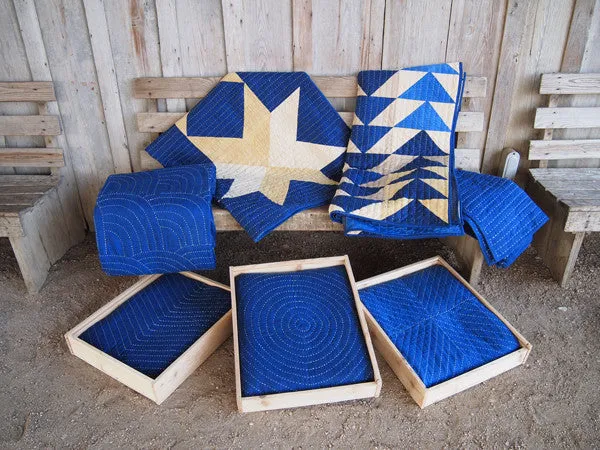 "Wave" Indigo Wholecloth