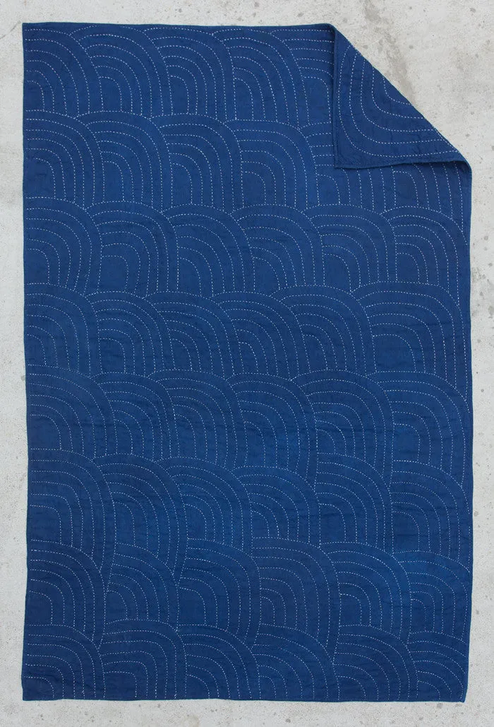 "Wave" Indigo Wholecloth
