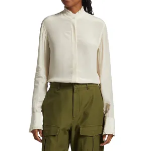 Rag & Bone Jordan Silk Ruffle Trim Blouse