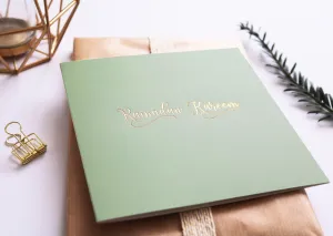 Ramadan Kareem Gold Foiled Greeting Card in Sage - RC 01
