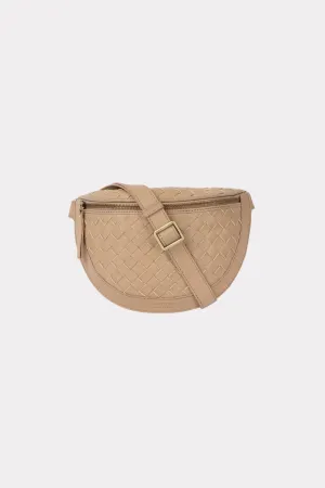 RAY BUMBAG - SAND WOVEN SOFT GRAIN LEATHER