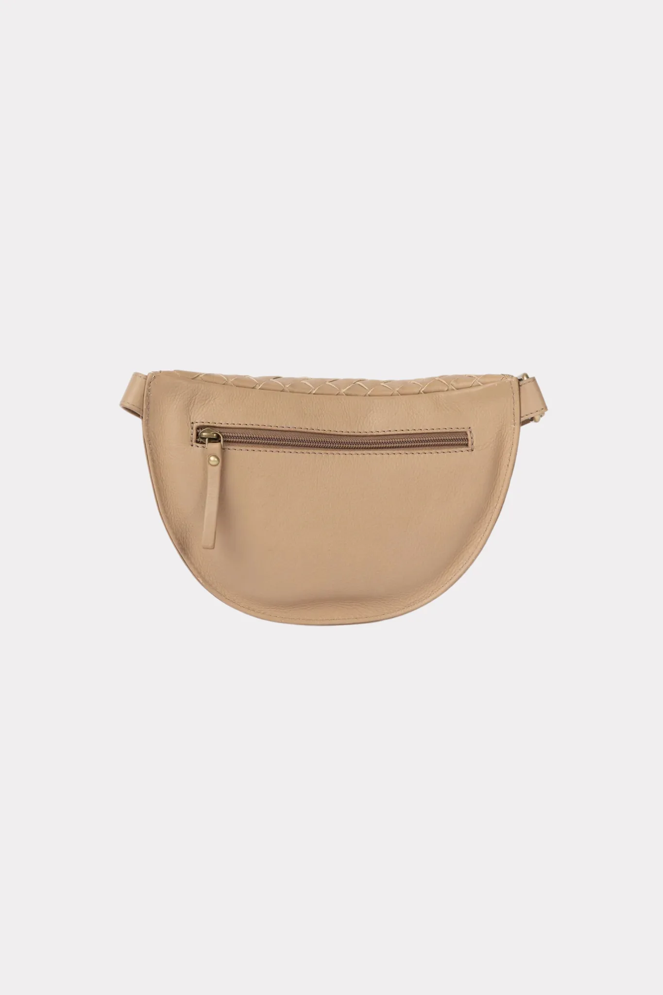RAY BUMBAG - SAND WOVEN SOFT GRAIN LEATHER